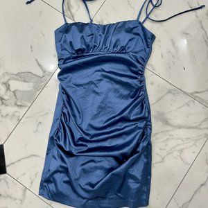 Satin Blue Dress from Emerald Sundae, Size 8